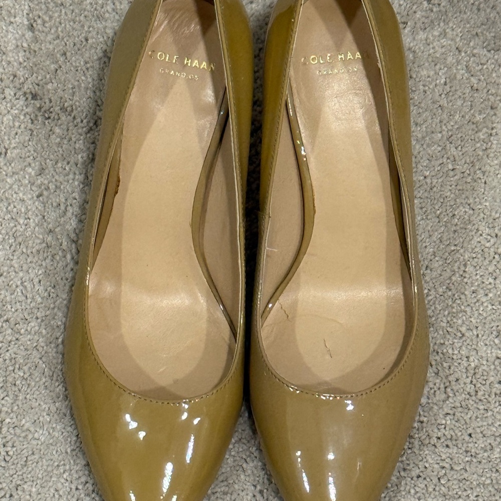 Cole Haan Women's Glossy Beige Heels